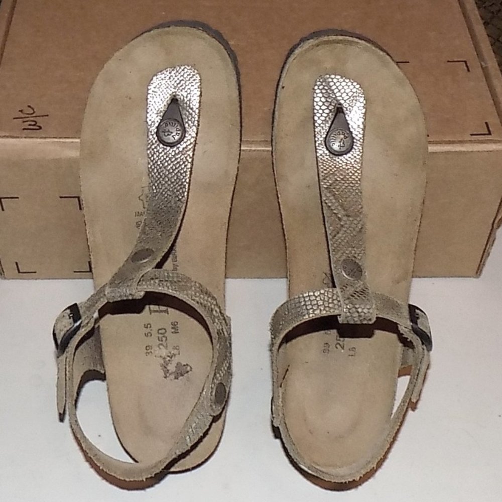 Birkenstock Papillio Ashley Royal Python Leather Eu39 Us8-8.5